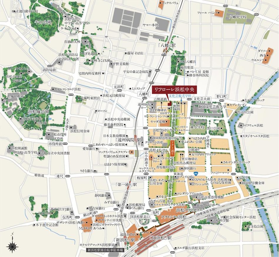 リフローレ浜松中央の現地案内図