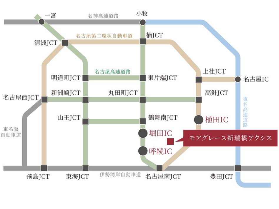 モアグレース新瑞橋アクシスの交通アクセス図
