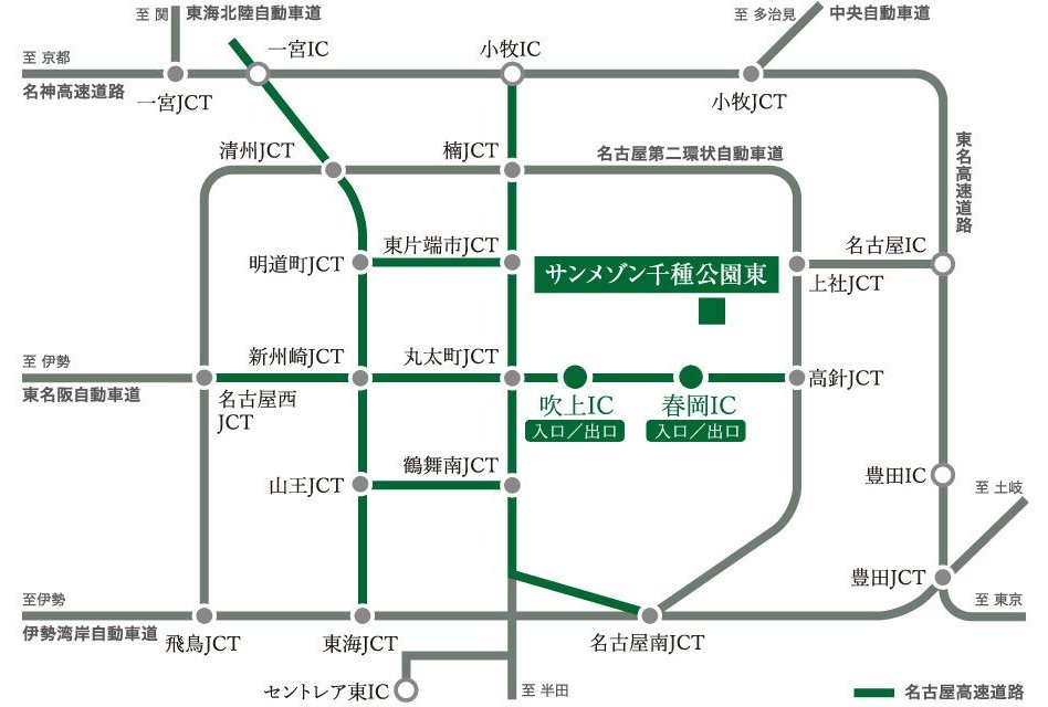 サンメゾン千種公園東の交通アクセス図