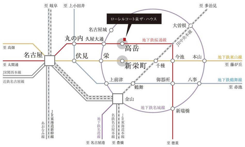 ローレルコート泉ザ・ハウスの交通アクセス図