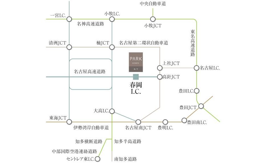 パークホームズ池下の交通アクセス図