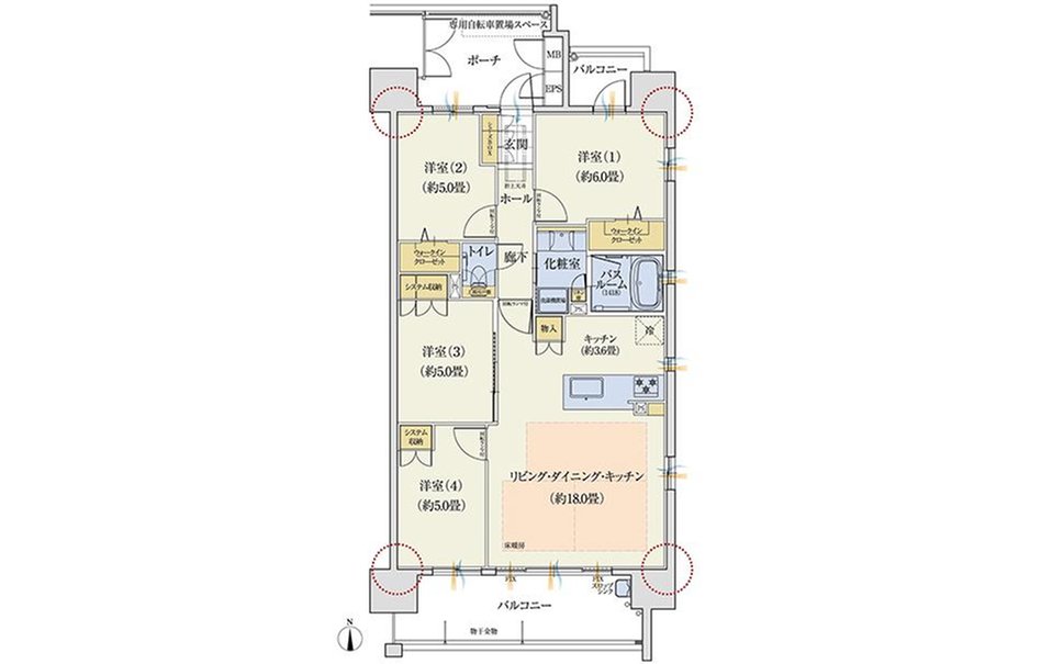 モアグレース稲沢ザ・レジデンスの室内の特徴画像