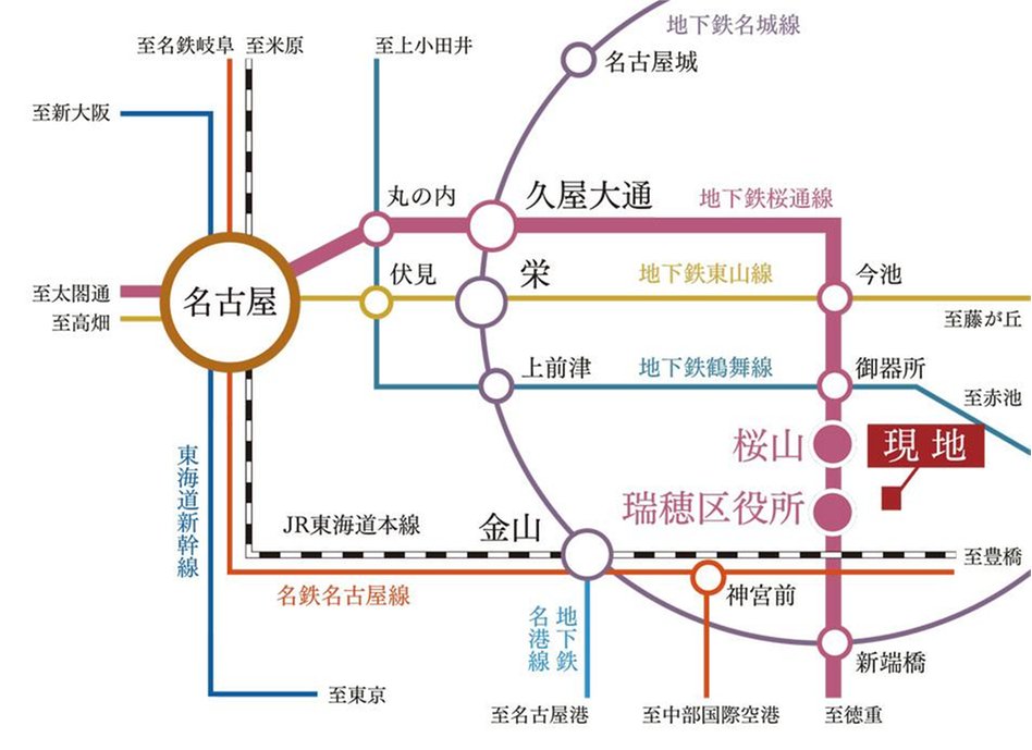 （仮称）ローレルコート瑞穂汐路ザ・レジデンスの交通アクセス図