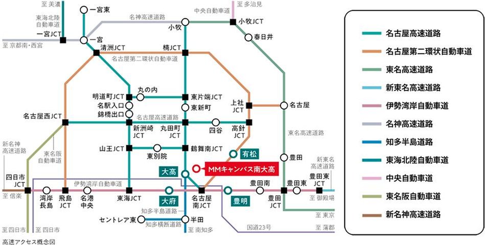 MMキャンバス南大高の交通アクセス図
