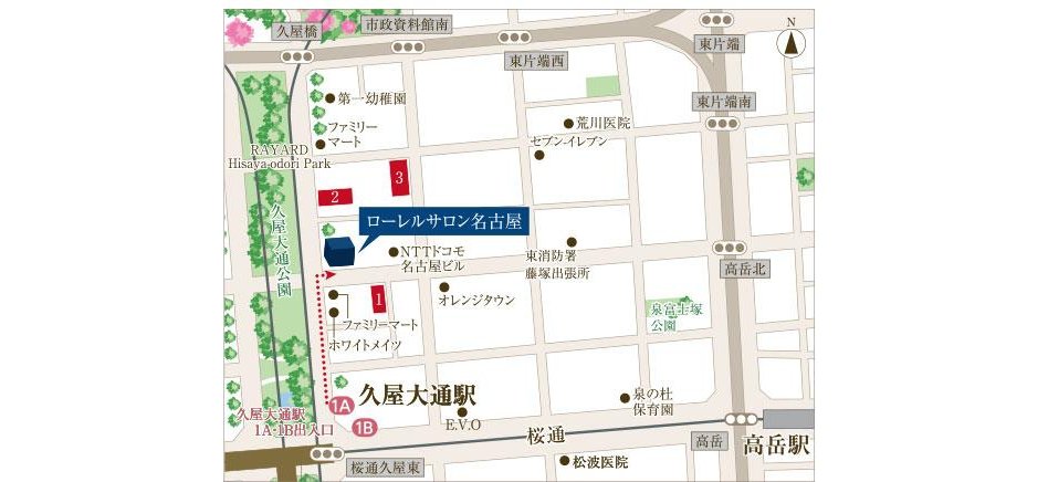 ローレルタワー名古屋千種の現地案内図