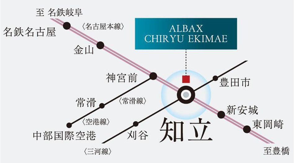 アルバックス知立駅前の交通アクセス図