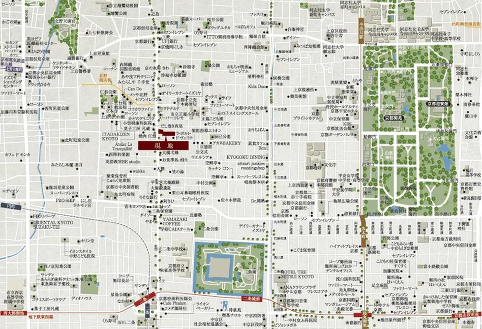 (仮称)上京区大規模 新築分譲マンションプロジェクトの現地案内図