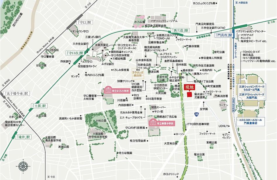 リベールシティ守口の現地案内図