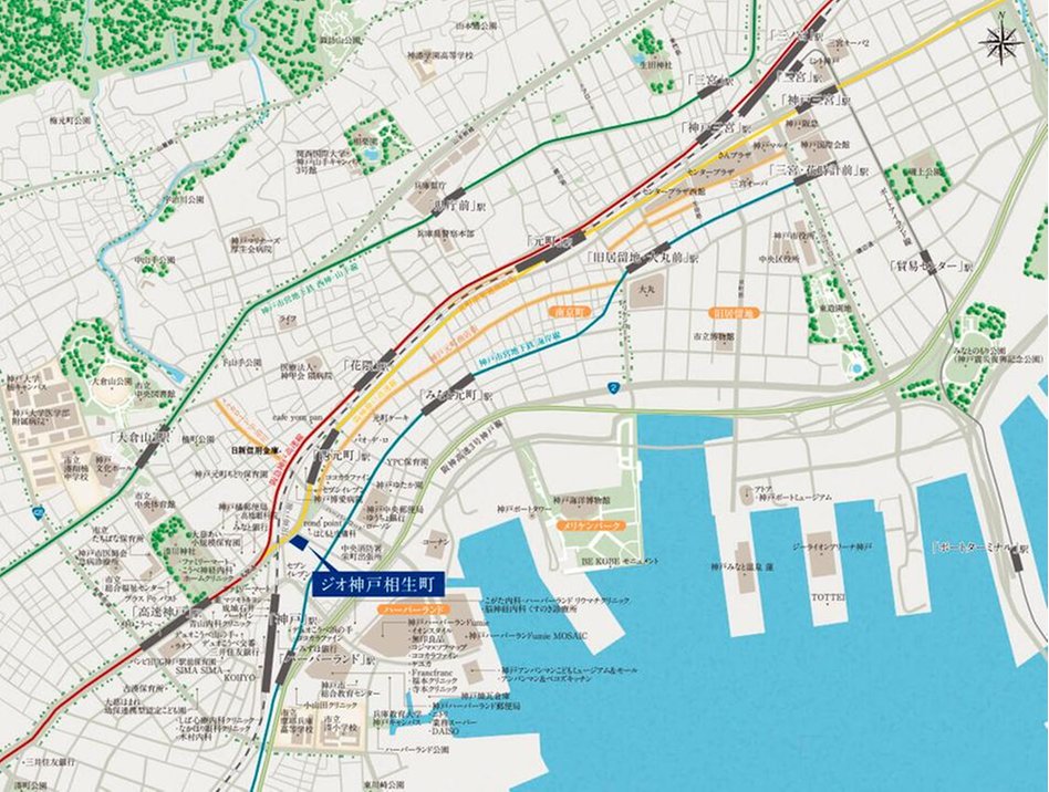 ジオ神戸相生町の現地案内図