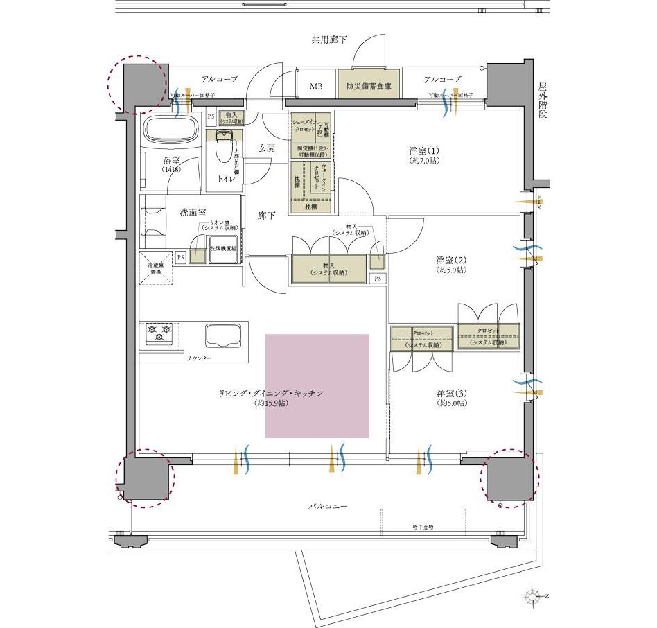レ・ジェイド茨木の室内の特徴画像
