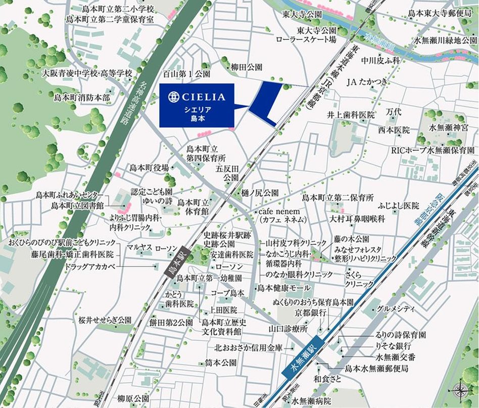 シエリア島本の現地案内図