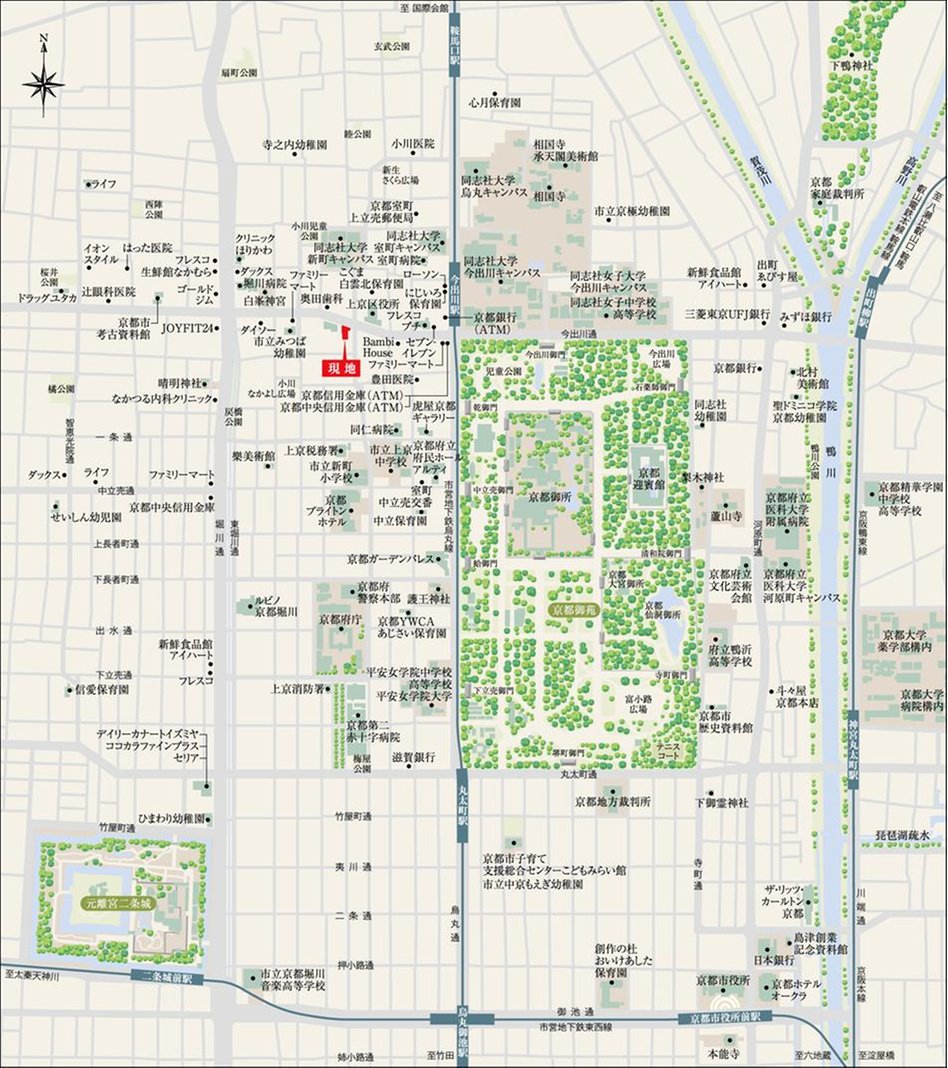 ジオ京都御所西の現地案内図