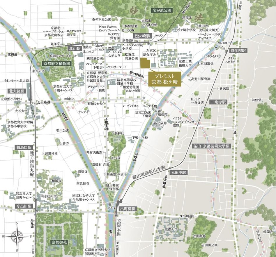 プレミスト京都 松ケ崎の現地案内図