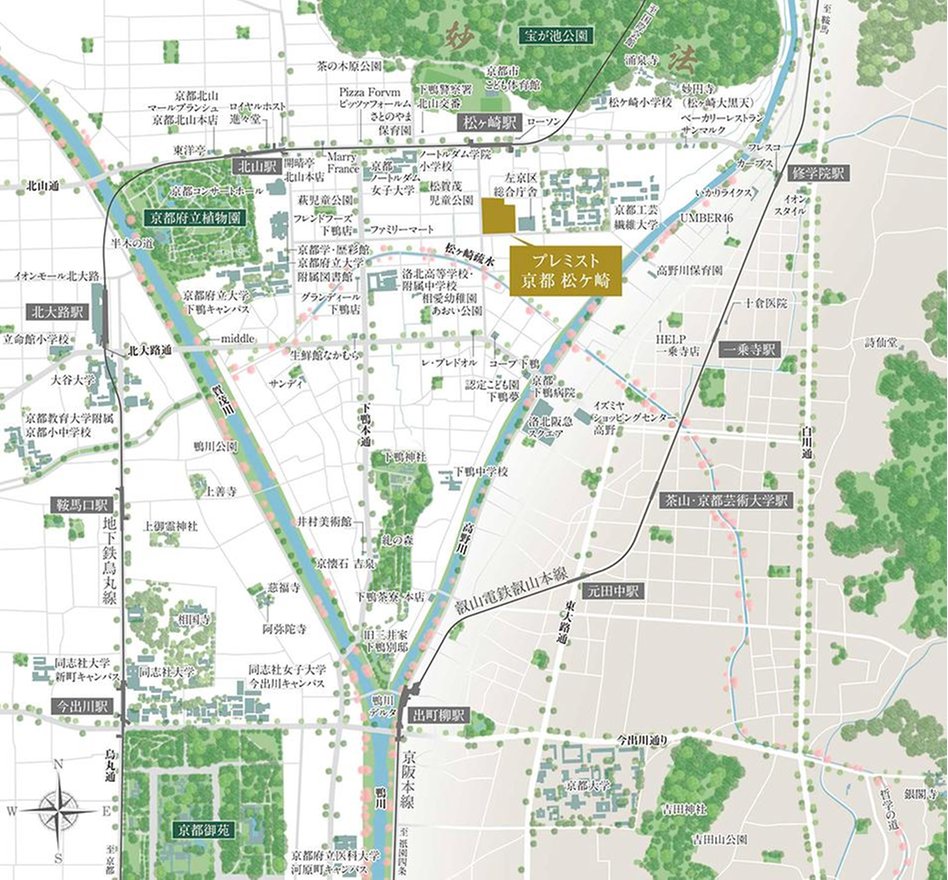 プレミスト京都 松ケ崎の現地案内図