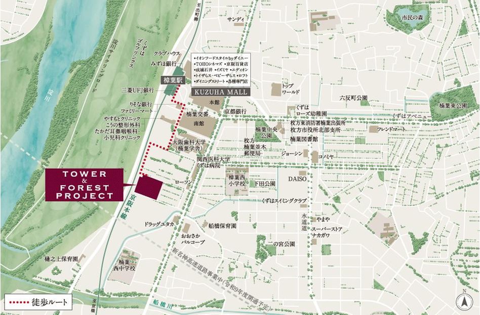 TOWER＆FOREST PROJECTの現地案内図