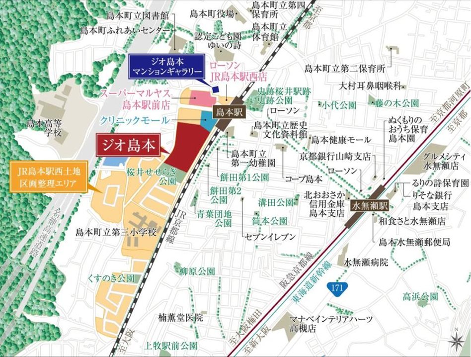 ジオ島本の現地案内図