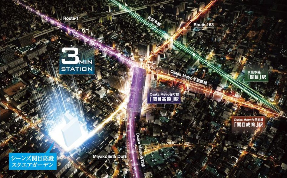 シーンズ関目高殿スクエアガーデンの立地・アクセス画像
