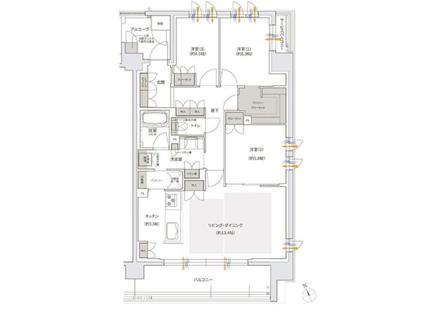 プラネスーペリア三国ヶ丘の室内の特徴画像