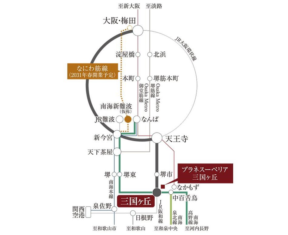 プラネスーペリア三国ヶ丘の立地・アクセス画像