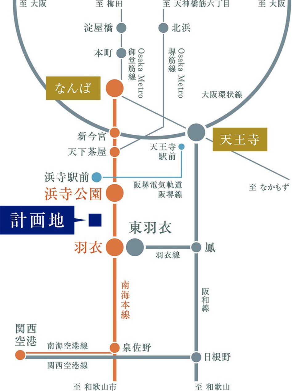 ジェイグラン羽衣の交通アクセス図