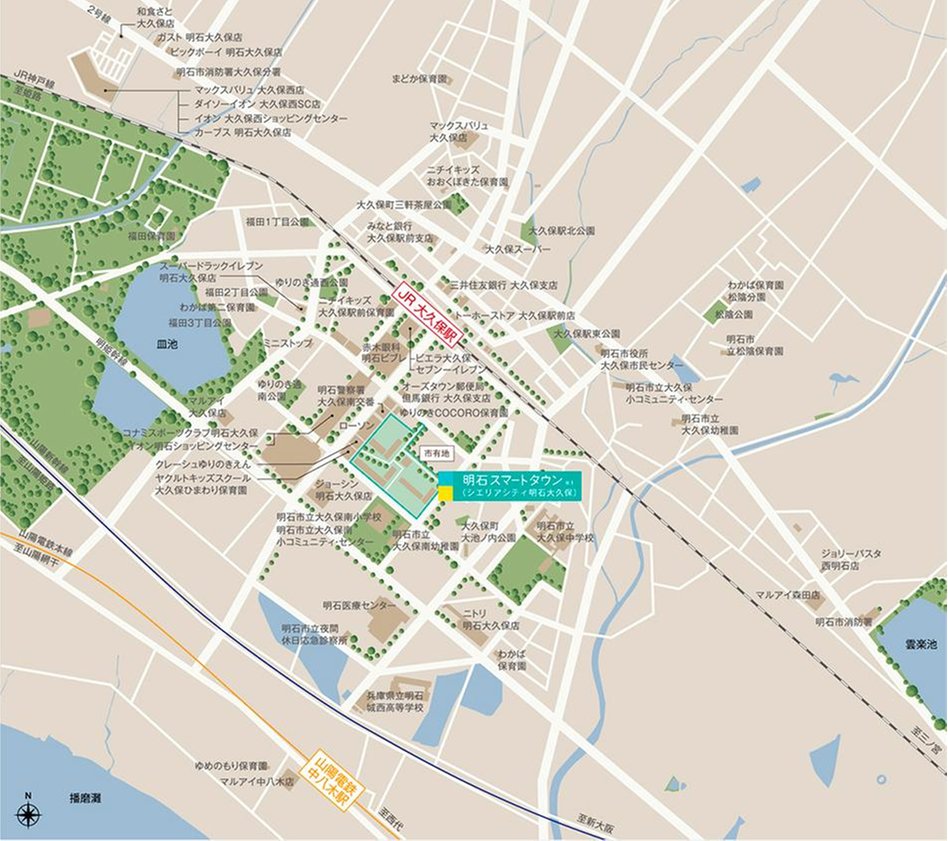 シエリアシティ明石大久保の現地案内図