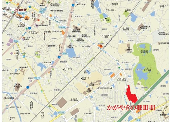 南草津かがやきの郷　３期 現地案内図