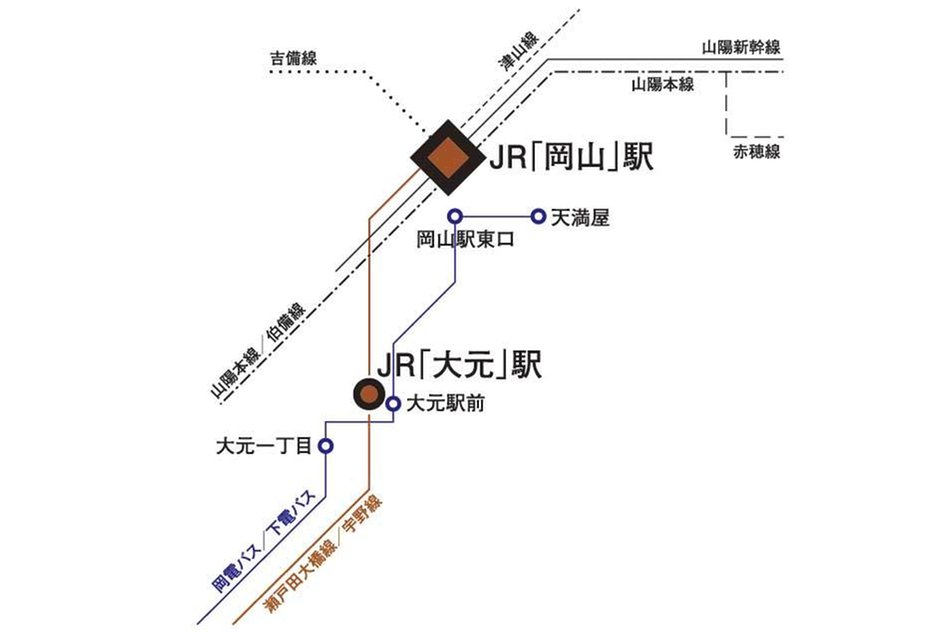 ビ・ウェル大元一丁目の交通アクセス図