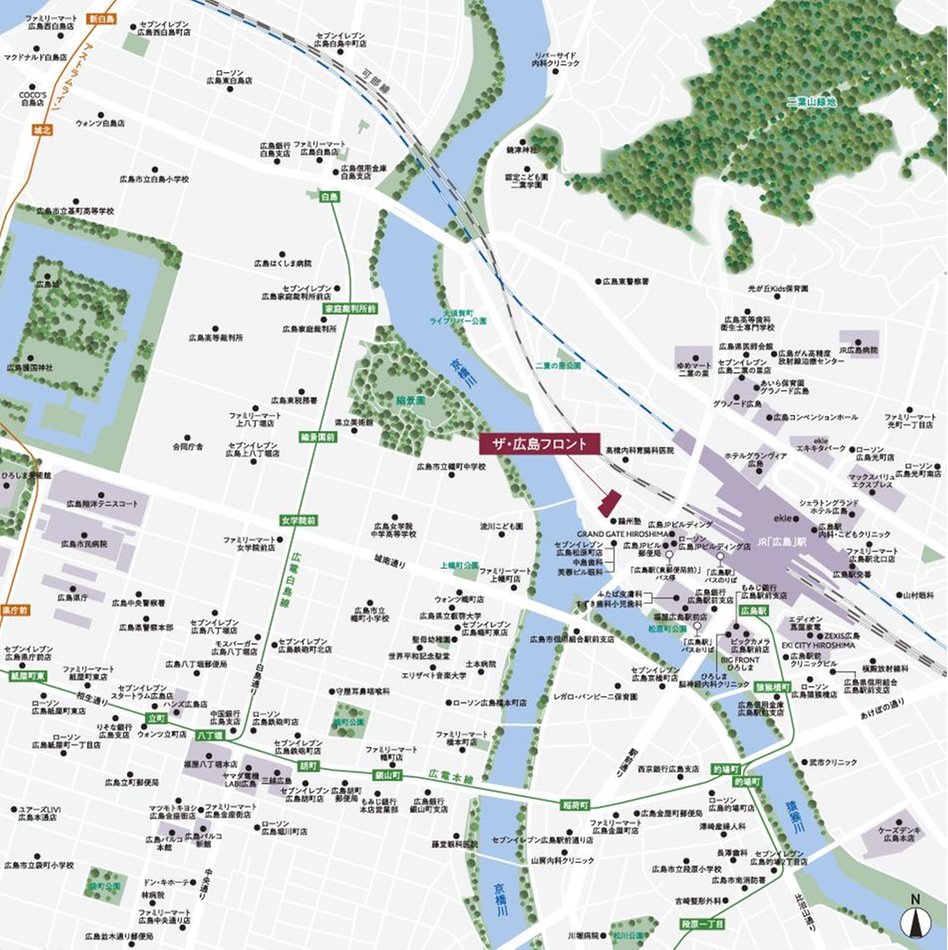 ザ・広島フロントの現地案内図