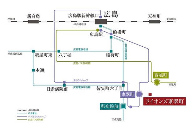 ライオンズ東翠町の立地・アクセス画像