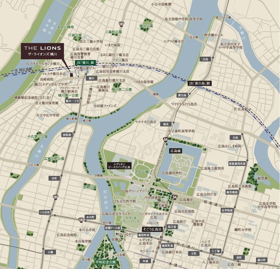 ザ・ライオンズ横川の現地案内図