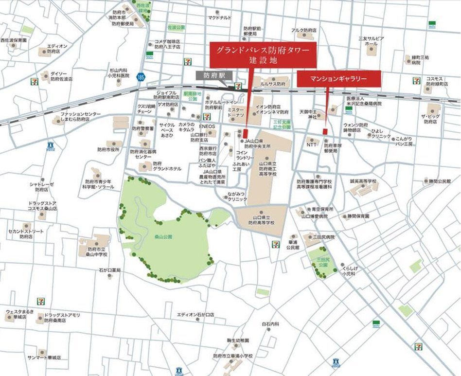 グランドパレス防府タワーの現地案内図