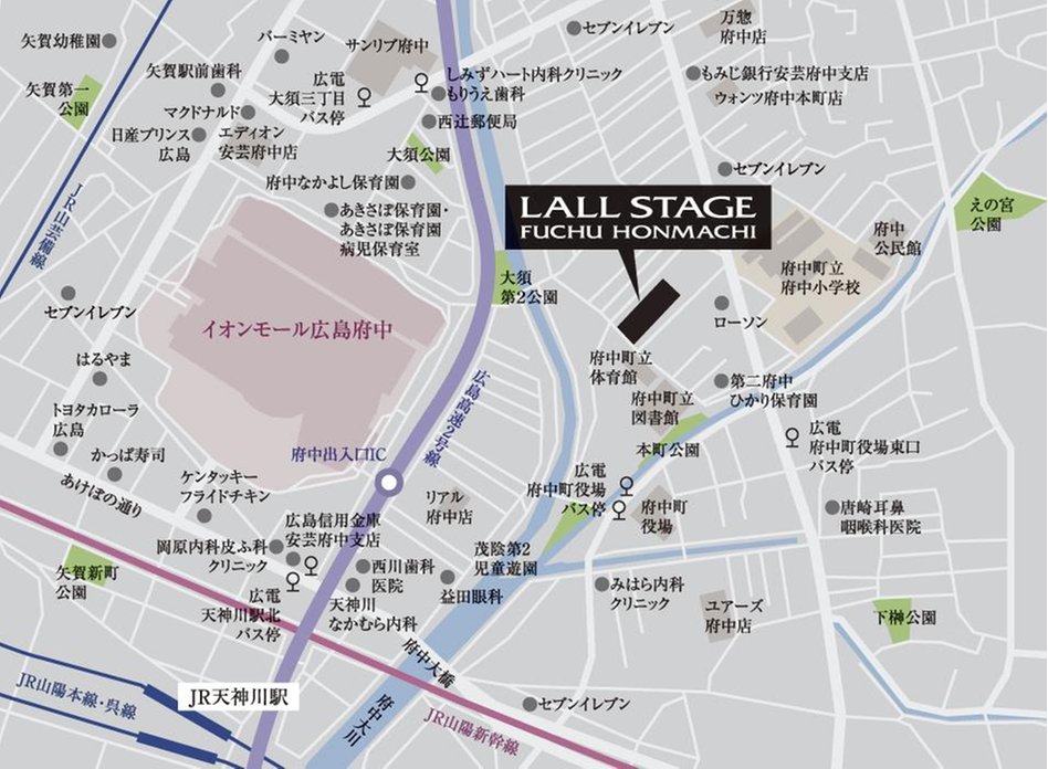 ラルステージ府中本町の現地案内図