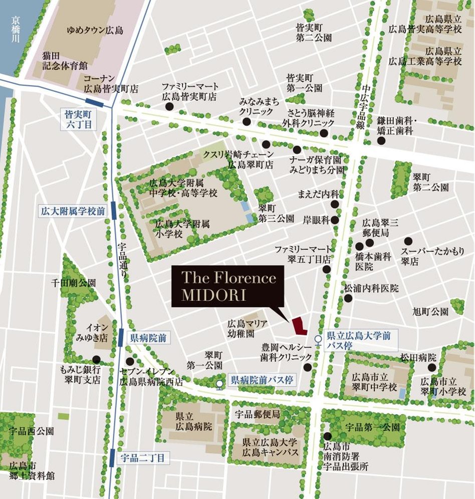 Theフローレンス翠の現地案内図