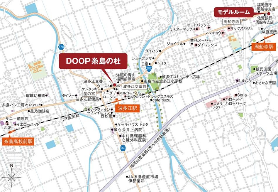 DOOP糸島の杜の現地案内図