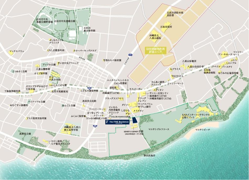 ザ・ファインレジデンス石垣島の現地案内図
