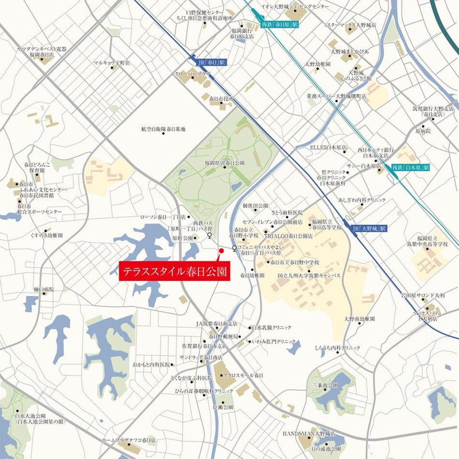 テラススタイル春日公園の現地案内図