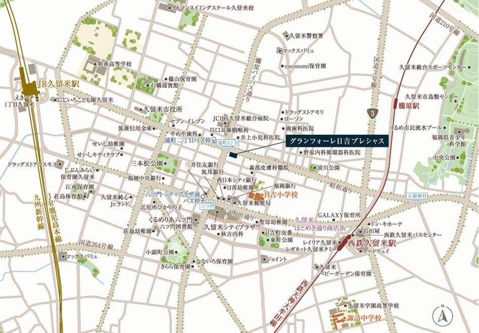 グランフォーレ日吉プレシャスの現地案内図