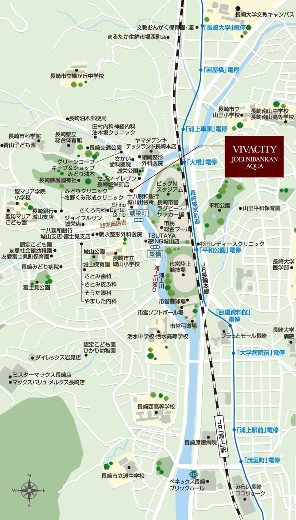 ビバシティ城栄弐番館アクアの現地案内図
