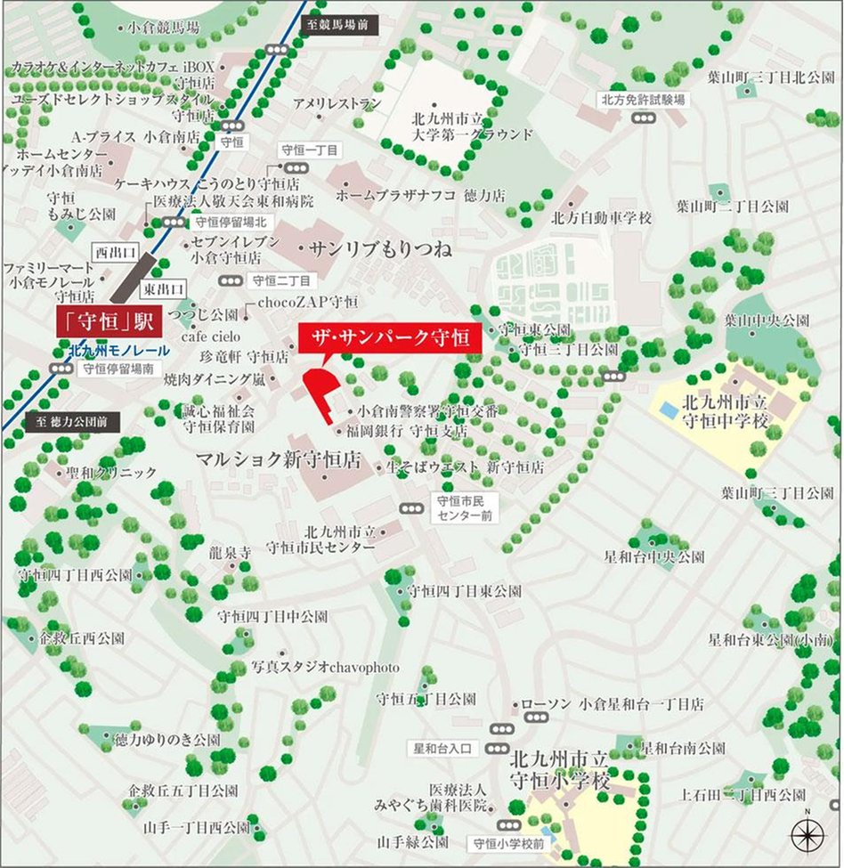 ザ・サンパーク守恒の現地案内図