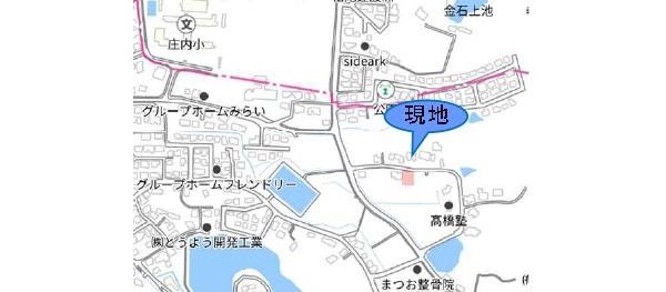 飯塚市綱分8期　1号棟　【一戸建て】 現地案内図