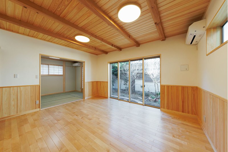 2枚セット格子建具 檜 （ヒノキ材ワーロン入り格子戸 | 建具のことなら  