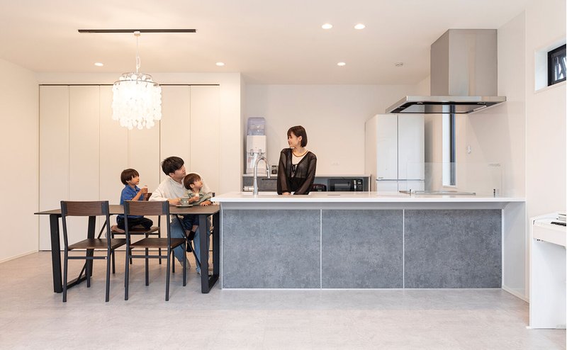カウンターキッチン #白 の建築事例・施工実例・価格 | 注文住宅