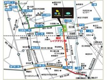 イオンレイクタウンまでの案内図です。　JR武蔵野線「越谷レイクタウン」駅より徒歩10分