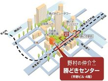 都営大江戸線「勝どき」駅 2分、清澄通りに面した月島第二児童公園の隣のビル4階です。